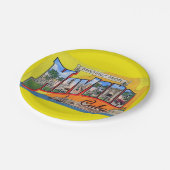 ヴィンテージキューバ旅行 – ハバナからの挨拶 ペーパープレート (アングル)