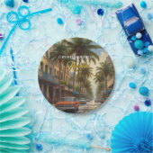 ヴィンテージキューバ旅行 – ハバナからの挨拶 ペーパープレート (パーティー)