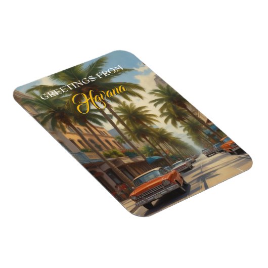 ヴィンテージキューバ旅行 – ハバナからの挨拶 マグネット (右側)