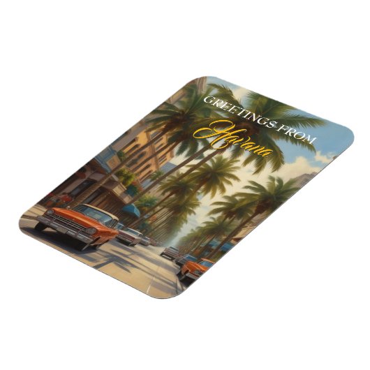 ヴィンテージキューバ旅行 – ハバナからの挨拶 マグネット (左側)