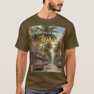 ヴィンテージキューバ旅行 – ハバナからの挨拶 Tシャツ