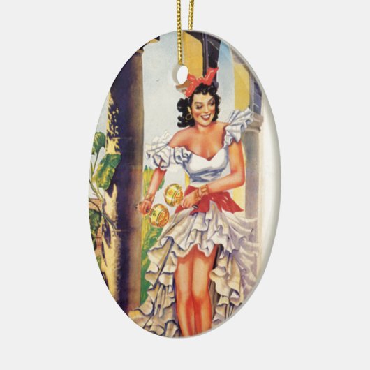 ヴィンテージキューバ観光客委員会熱帯旅行 セラミックオーナメント (左)