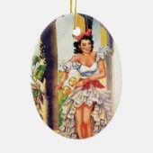 ヴィンテージキューバ観光客委員会熱帯旅行 セラミックオーナメント (裏面)