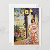 ヴィンテージキューバ観光客委員会熱帯旅行 ポストカード (正面/裏面)