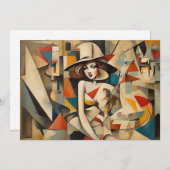 ヴィンテージキュービズムスタイリッシュアート任意の大事な行事 シーズンカード (正面/裏面)