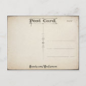 ヴィンテージキューピッドとハートのバレンタインポストカード シーズンポストカード (裏面)