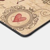 ヴィンテージキューピッドのロマンチックなパターン(3) デスクマット (コーナー)