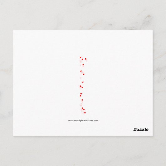 ヴィンテージキューピッドシューハートバレンタインポストカード ポストカード (裏面)