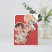 ヴィンテージキューピッドバレンタインコピー シーズンポストカード (スタンド正面)