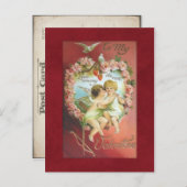 ヴィンテージキューピッドバレンタインポストカード シーズンポストカード (正面/裏面)