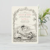 ヴィンテージキューピッドラブボート結婚式招待状 招待状 (スタンド正面)