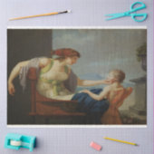 ヴィンテージキューピッド油彩画 薄葉紙 (クラフト)