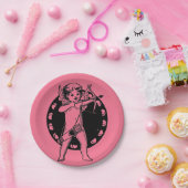 ヴィンテージキューピッド紙プレート ペーパープレート (パーティー)