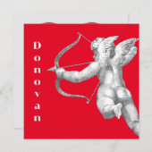 ヴィンテージキューピッド装飾用バレンタイン広場カード シーズンカード (正面/裏面)