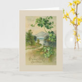 ヴィンテージキラーニー湖セントパトリックのデイカード カード (黄色い花)