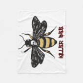 ヴィンテージキラービースケッチ フリースブランケット (正面)