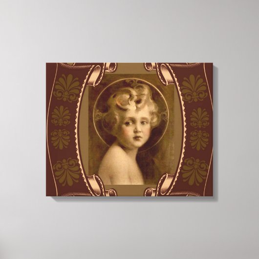 ヴィンテージキリストの子イエス・ザ・ライト・オブ・ザ・ワールド キャンバスプリント (正面)