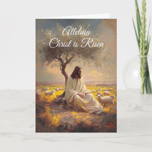 ヴィンテージキリストは復活祭キリスト教の宗教復活 招待状 (正面)