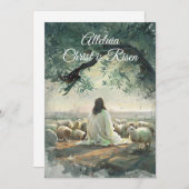 ヴィンテージキリストは復活祭キリスト教の宗教復活 招待状 (正面/裏面)