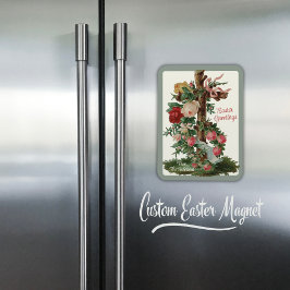 ヴィンテージキリスト教クロス花カスタム復活祭 マグネット