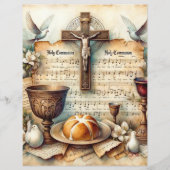 ヴィンテージキリスト教復活祭スクラップブック紙 (裏面)