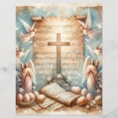 ヴィンテージキリスト教復活祭スクラップブック紙 (正面)