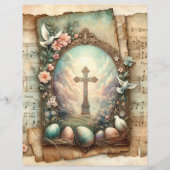 ヴィンテージキリスト教復活祭スクラップブック紙 (裏面)