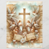 ヴィンテージキリスト教復活祭スクラップブック紙 (裏面)