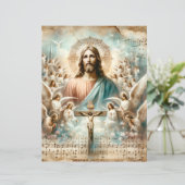 ヴィンテージキリスト教復活祭スクラップブック紙 (スタンド正面)