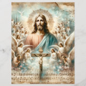 ヴィンテージキリスト教復活祭スクラップブック紙 (正面)