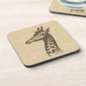 ヴィンテージキリンイラストレーション コースター (左側)