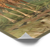 ヴィンテージキリンカスタマイズアプリントアフリカンプレーンズ ポスター (角)