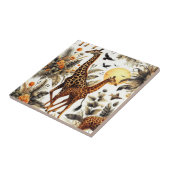 ヴィンテージキリンフローラ水彩 タイル (側面)