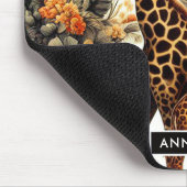 ヴィンテージキリンフローラ水彩 マウスパッド (コーナー)