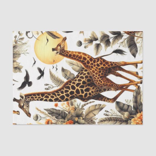 ヴィンテージキリンフローラ水彩 薄葉紙 (正面)