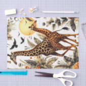 ヴィンテージキリンフローラ水彩 薄葉紙 (クラフト)