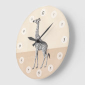 ヴィンテージキリン時計 ラージ壁時計 (傾斜)