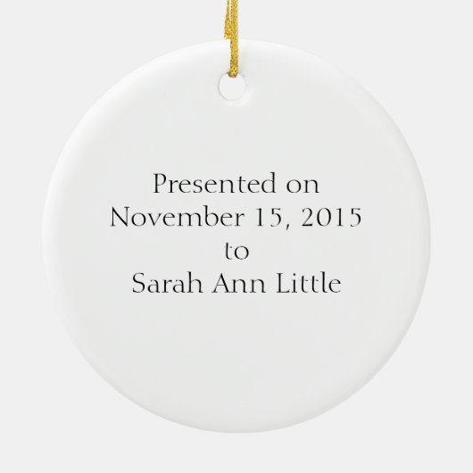 ヴィンテージキリン・セレンディピティ賞オーナメント セラミックオーナメント (裏面)