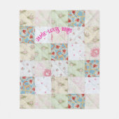 ヴィンテージキルトのパーソナライズ フリースブランケット (正面)