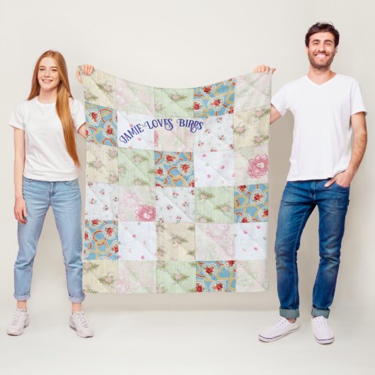 ヴィンテージキルトのパーソナライズ フリースブランケット (インサイチュ)