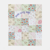 ヴィンテージキルトのパーソナライズ フリースブランケット (正面)