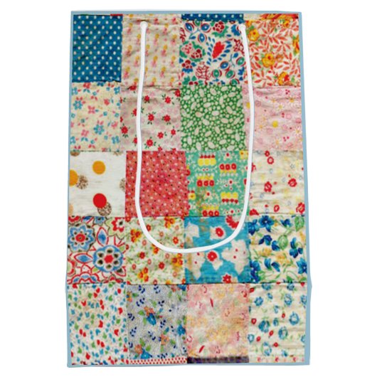 ヴィンテージキルトパターン抱き枕 ミディアムペーパーバッグ (裏面)