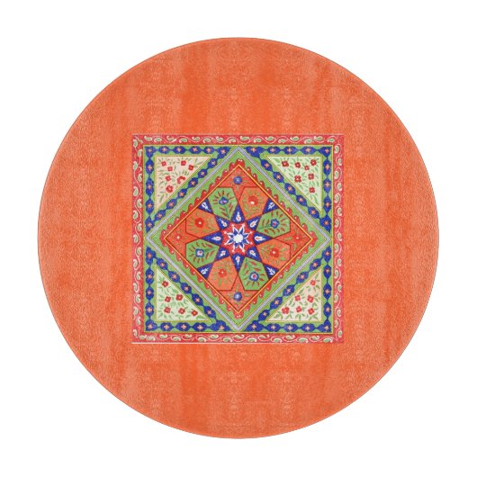 ヴィンテージキルト型切断板 カッティングボード (正面)