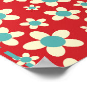 ヴィンテージキルト：パッチワーク背景パターン。 ポスター (角)