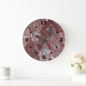 ヴィンテージキルト、パッチワーク ラージ壁時計 (ホーム)