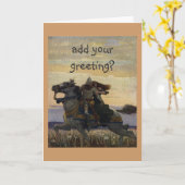 ヴィンテージキングアーサーシリーズ1グリーティングカード カード (黄色い花)