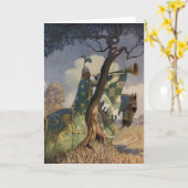 ヴィンテージキングアーサーシリーズ5グリーティングカード カード (黄色い花)