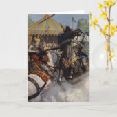 ヴィンテージキングアーサー6シリーズグリーティングカード カード (黄色い花)