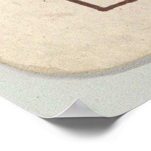 ヴィンテージキングオブダイヤ遊ズカードイラストレーション ポスター (角)