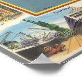 ヴィンテージキングスウエラグーンポスターの地図 ポスター (角)